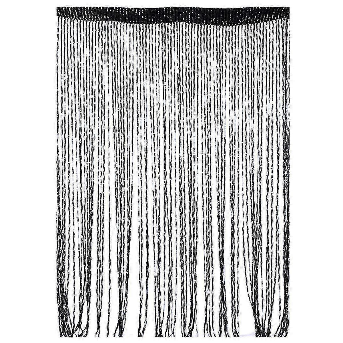 String Door Curtain Plain Tassel Window Panel Retro Room Door Divider String Anti-mosquito Fly Insect Bug Screen 100 X 200cm