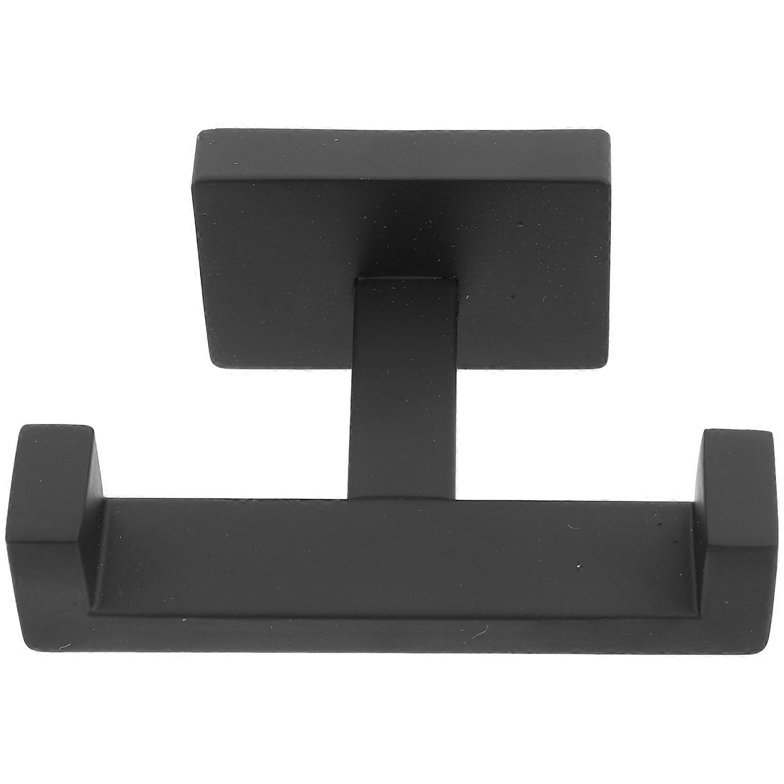 Durable Stainless Steel Double Hook Wall Mounted Towel Holder 2Pcs for Clothes