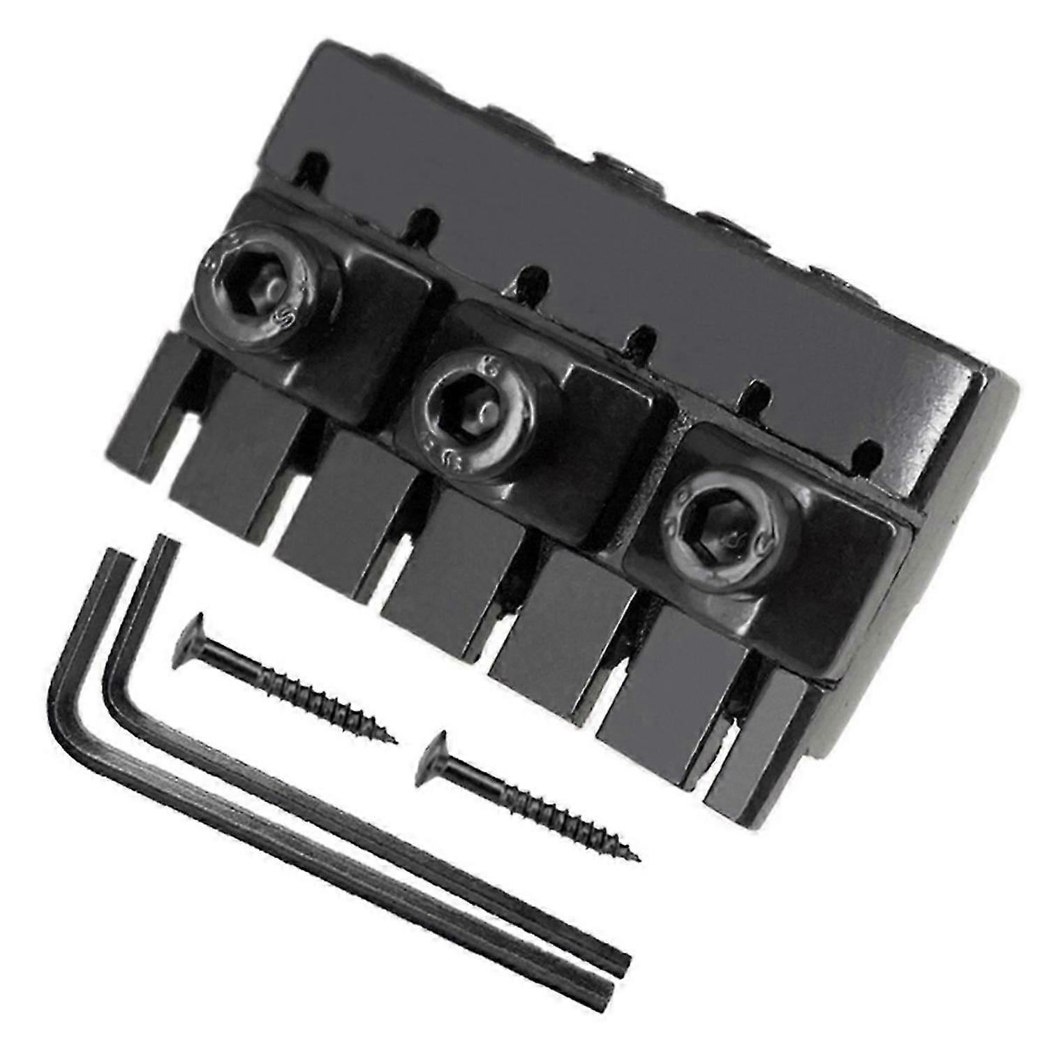 6-String Headless Electric Guitar String Locking Nuts Set with Wrench Screw String Lock Nuts Music I