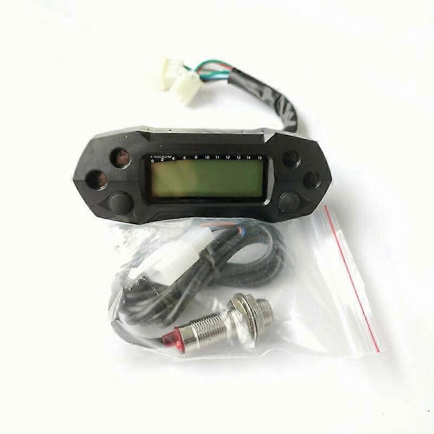 Motorcycle Speedometer LCD Display Odemeter Electric Carburetor Meter