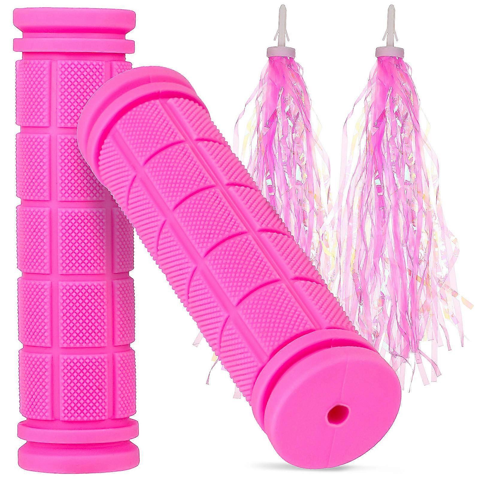 Bicycle Handlebar Grips Rosy Rubber for Bike Handlebar 1Pair