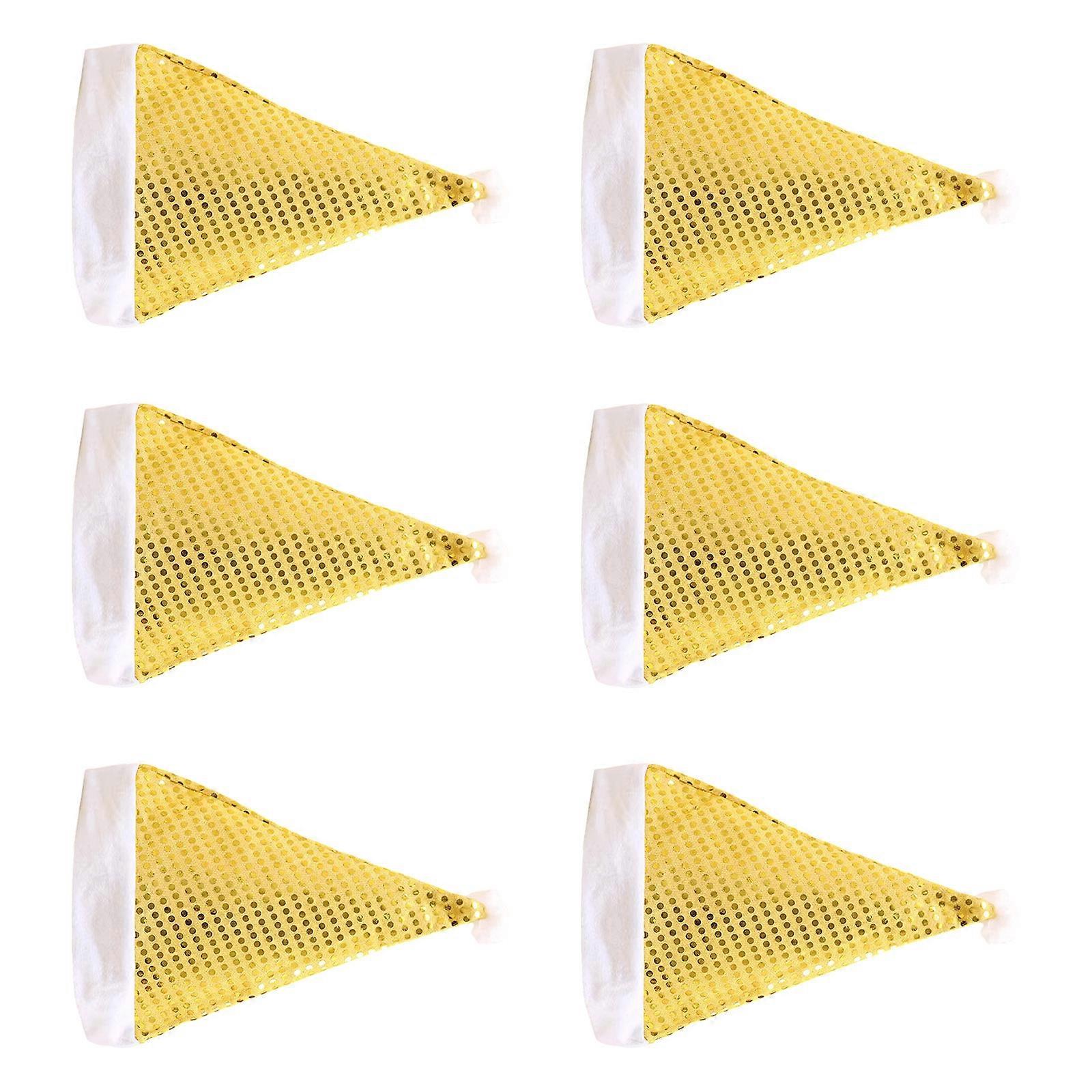 Recyclable Scintillate Headpieces Set Of 6 Sparkling Party Materials For Kids Adults Group Tasks  Yellow