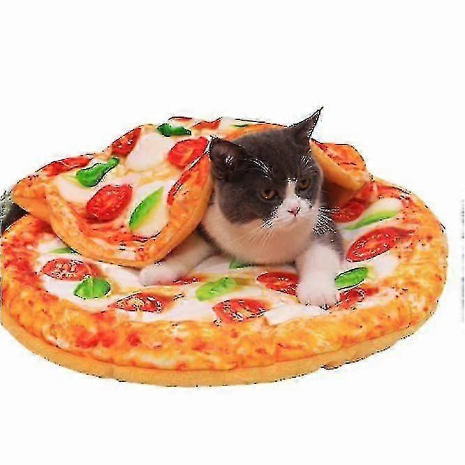 الأليفة بيتزا السرير حصيرة بطانية القط السرير بطانية لينة مريحة الأليفة أفخم حصيرة