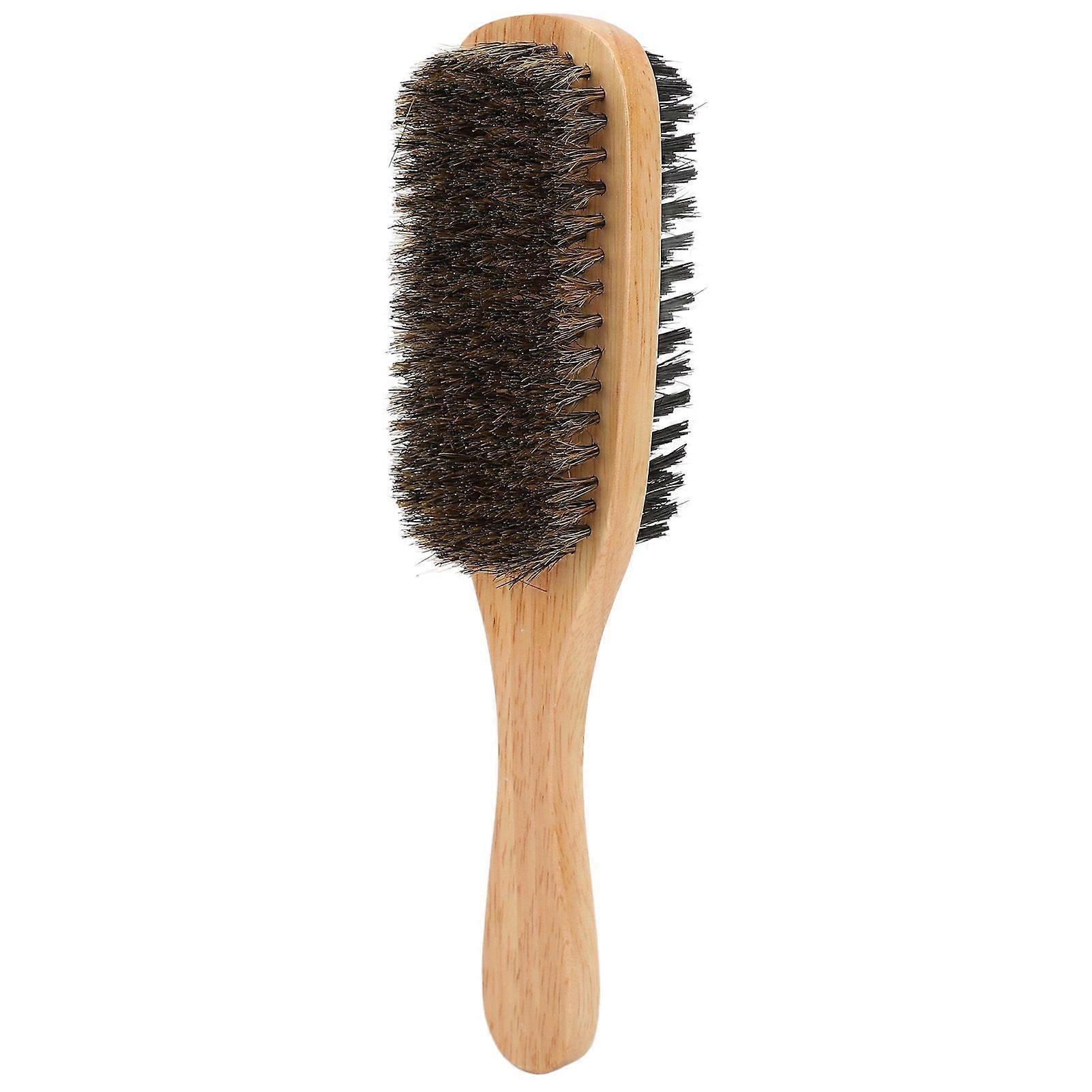 Double Sided Men Beard Brush Large Size Facial Hair Cleaning Ergonomics Modeling Brush for Home Salon