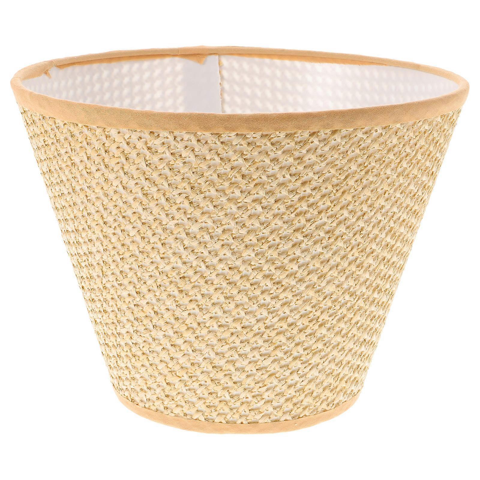 Woven Lamp Shade for Table Lamp Replacement 2Pcs Yellow Cover