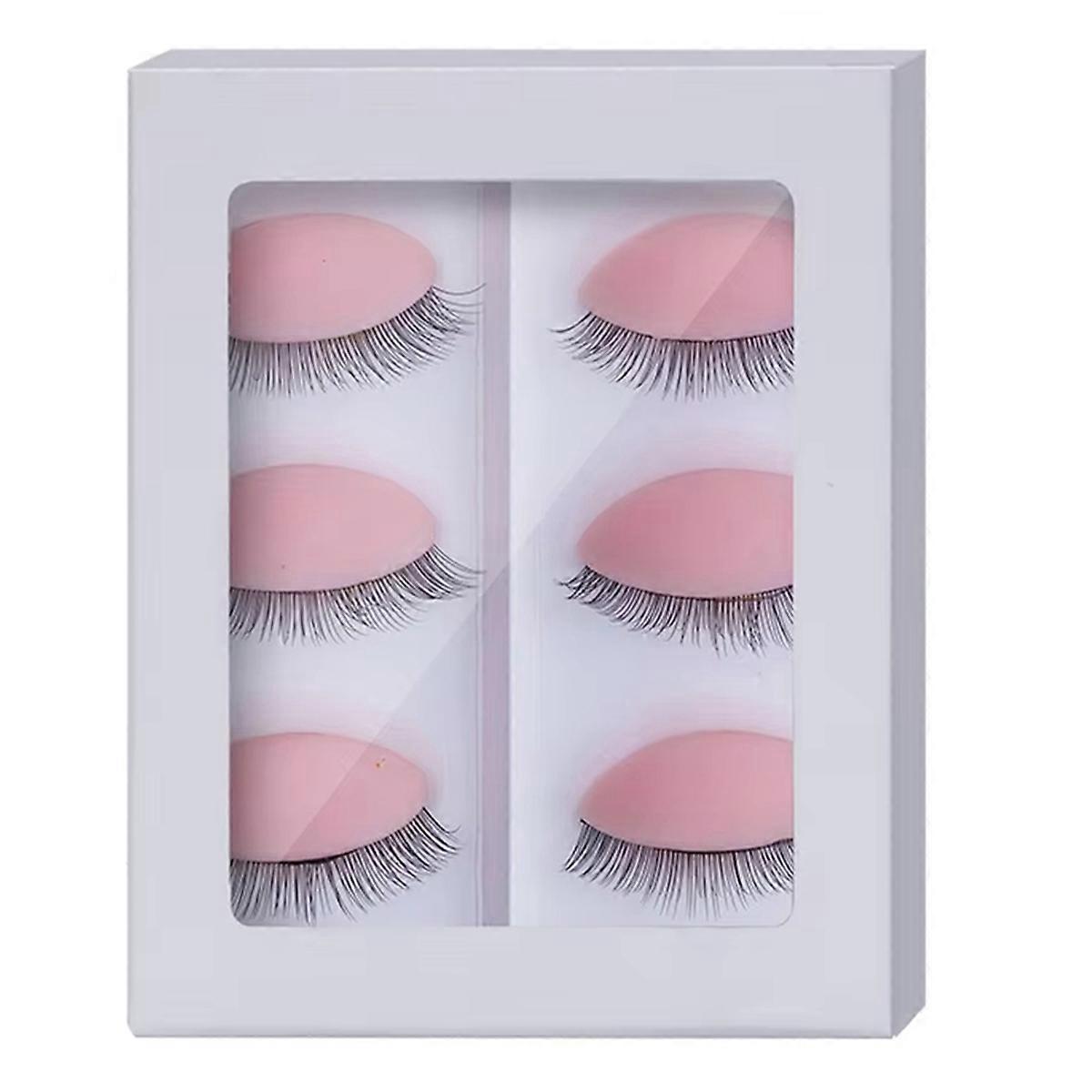 Replacement Eyelids for Eyelash Mannequin Head, Removable Eyelid with Eyelashes Extension Training Lash Mannequin Head C