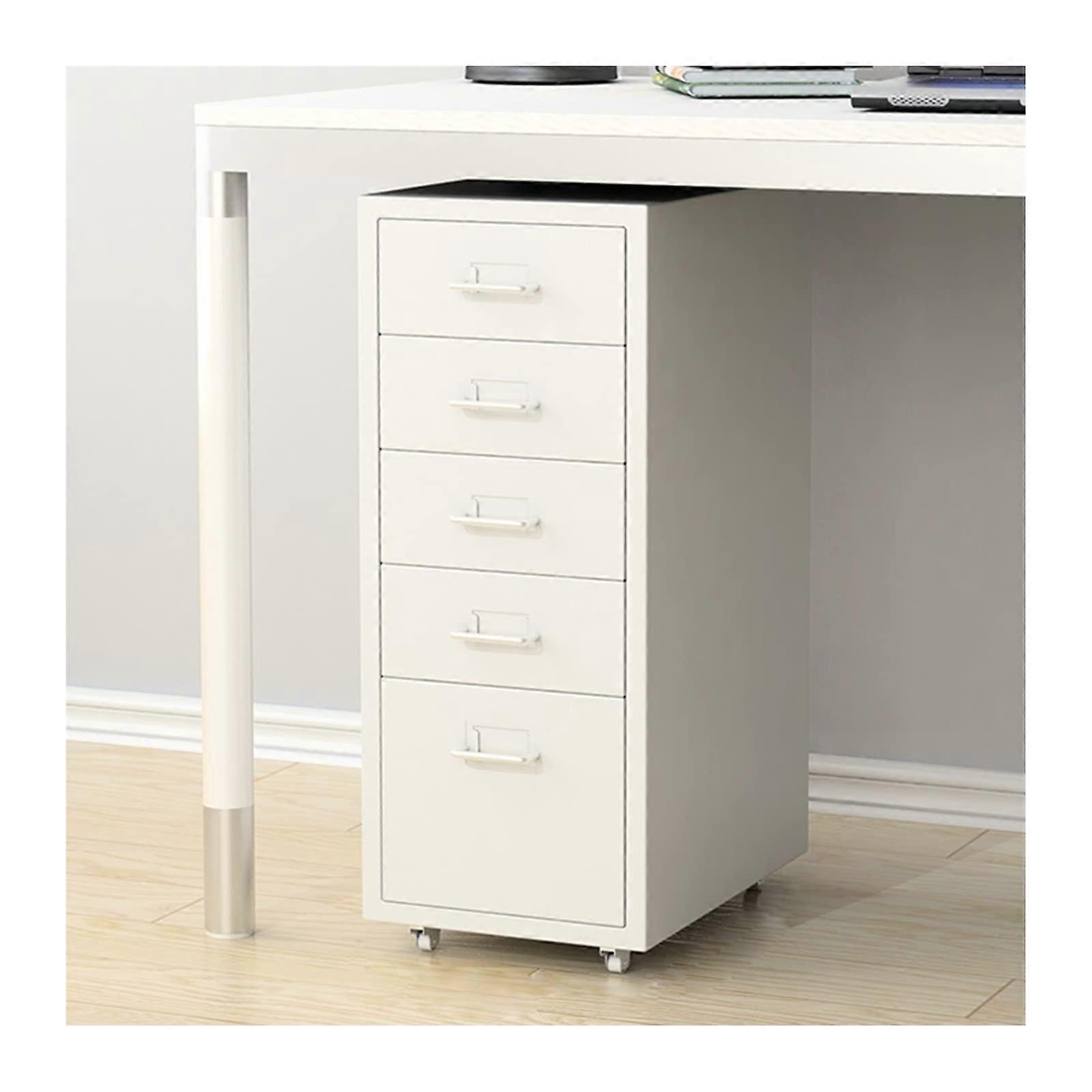 Metal Filing Cabinet 5Drawer For Legal A4 Documents, Fully Assembled, Under Desk Storage, Lockable, Model A 1.4 m