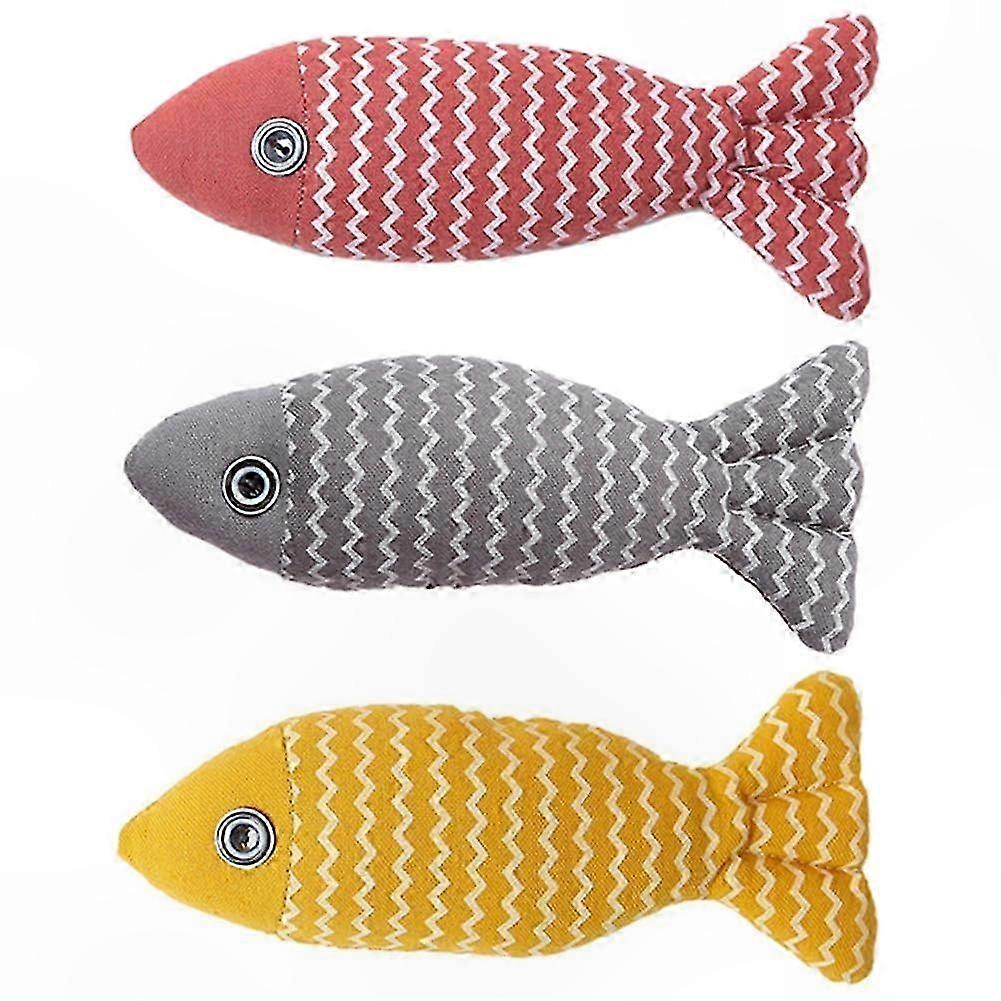Catnip Fish Toy Set for Cats, 3-Piece Boredom Relief Pet Toys for Indoor Cats