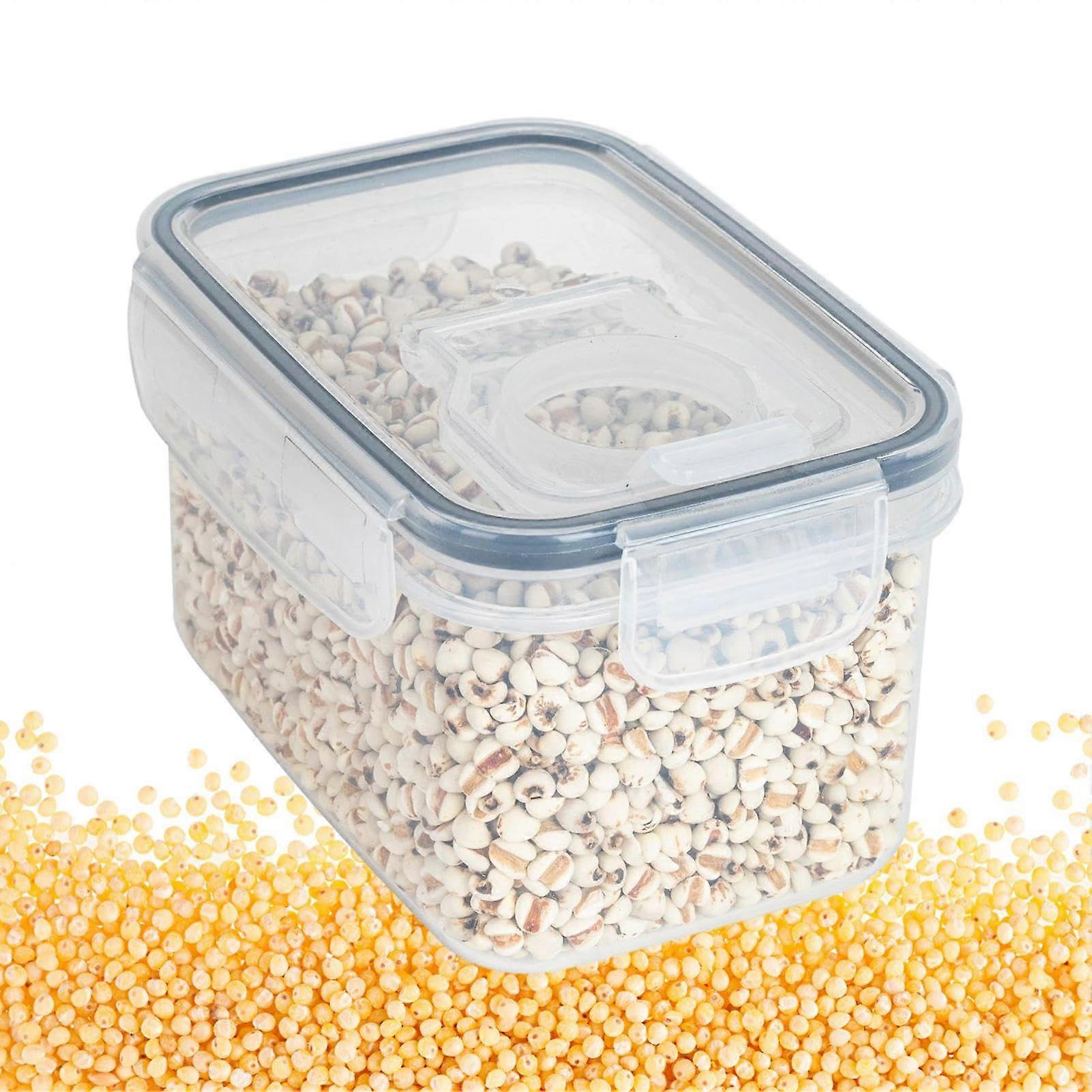 Cereal Container for Pantry - Clear Food Storage Canisters with Lids for Grains, Snacks, Sugar, Flour, and Rice