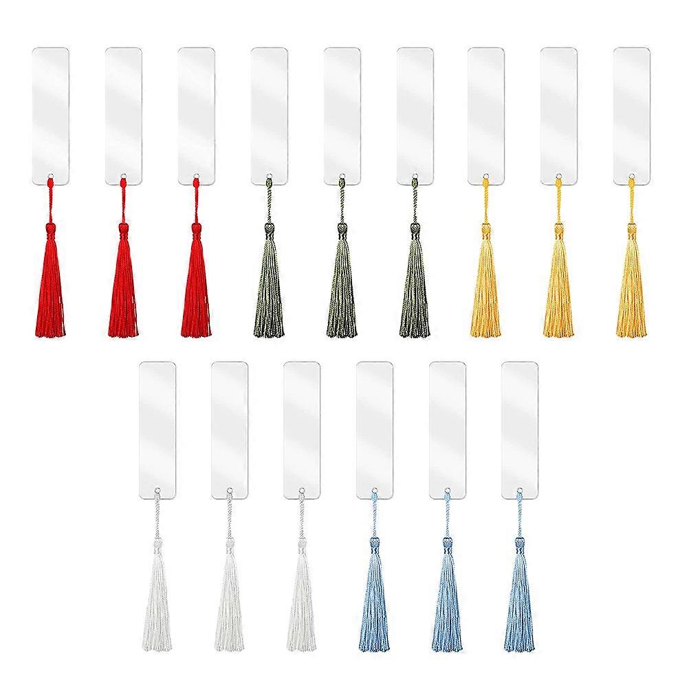 Blank Bookmarks for Heat Transfer Sublimation with Tassel 45Pcs