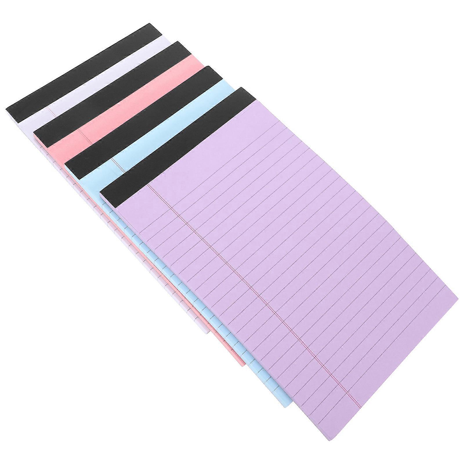 Paper Notepad 2Pcs Lined Writing Pad Ideal For Students Assorted Color Lightweight Portable Memo Pad