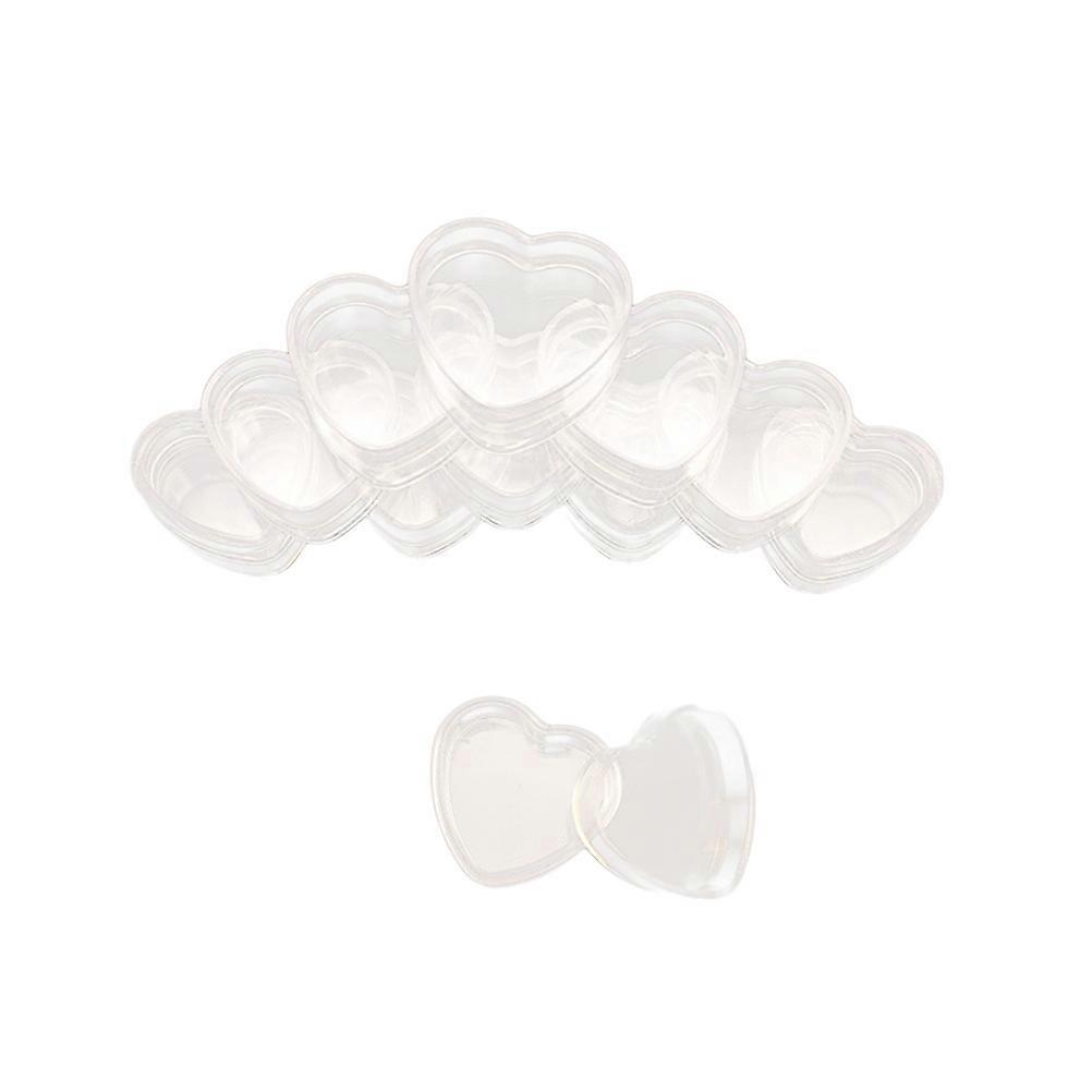 Cosmetics Refining Container 48Pcs 3.1x1.6cm White Heart Shaped Screw Thread Bottle Design