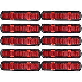 Bike Reflectors Oval Front Reflector Screw on 10Pcs for Car Night Riding