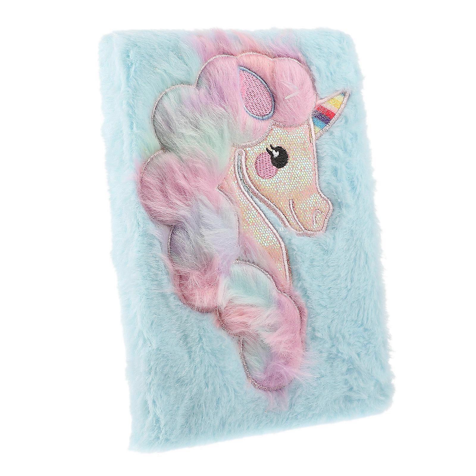 Lovely Scrapbook Plush Notebook for Writing 2Pcs Unicorn Themed Student Gift
