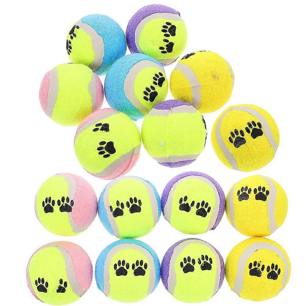 Assorted Color Dog Chewing Toy Ball for Training Supply 32Pcs Rubber Set