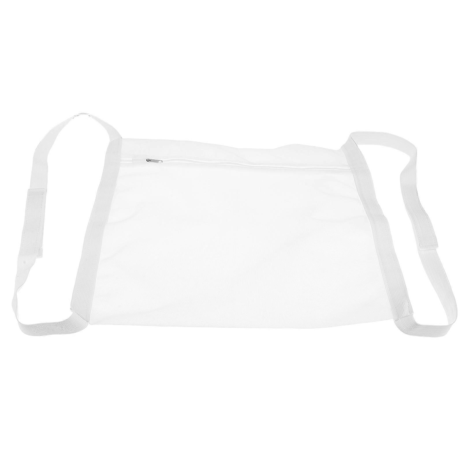Mesh Shoe Dryer Bag for Cleaning and Drying 2Pcs White with Zipper Strap
