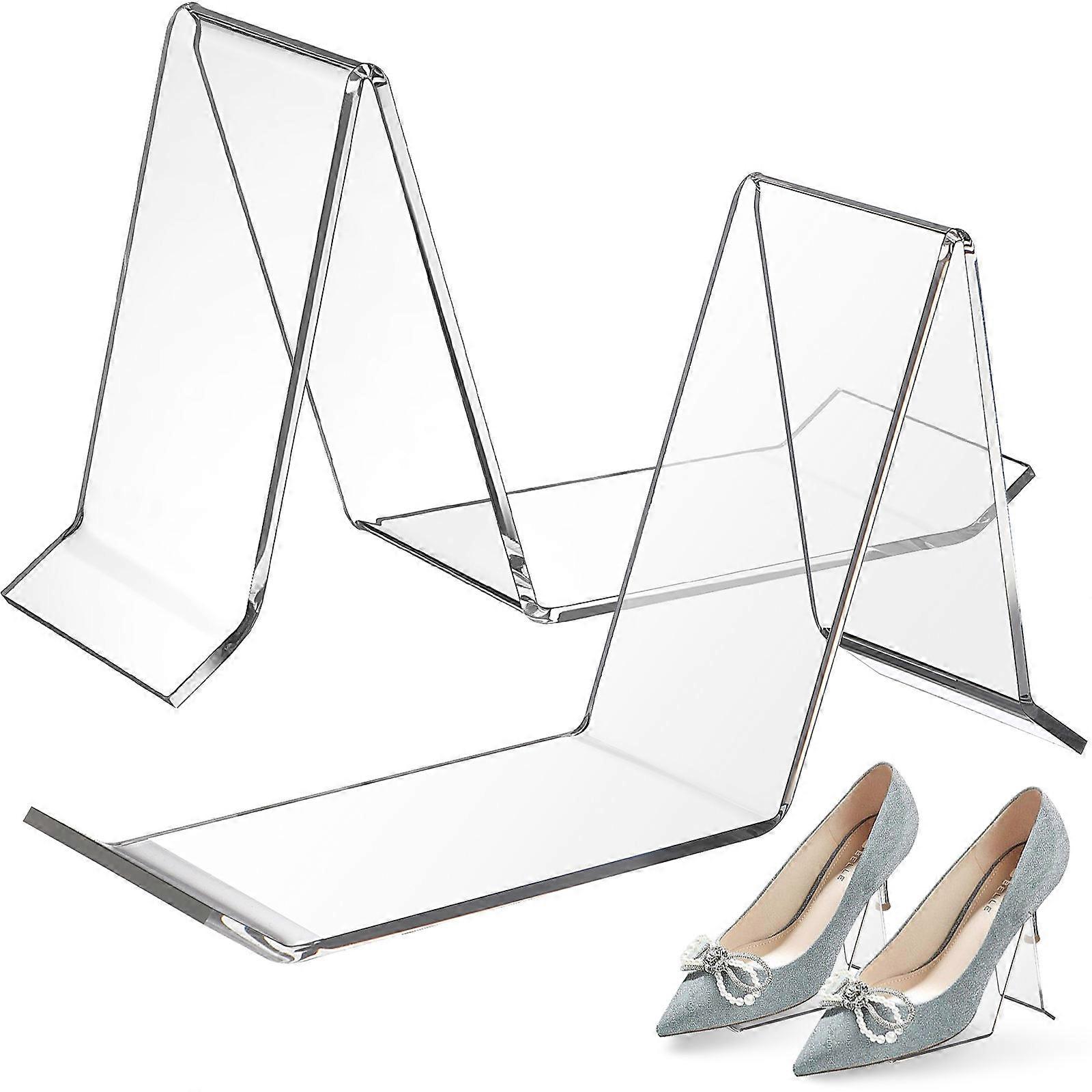 Acrylic Transparent Shoe Display Rack for Display 8Pcs Sneaker Holders