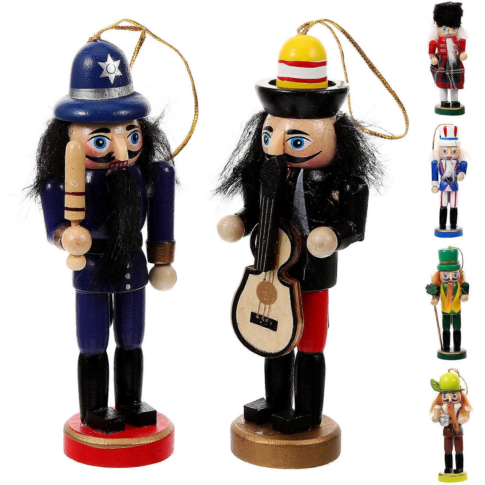 Wooden Nutcracker Soldier Decor for Festival 24Pcs Assorted