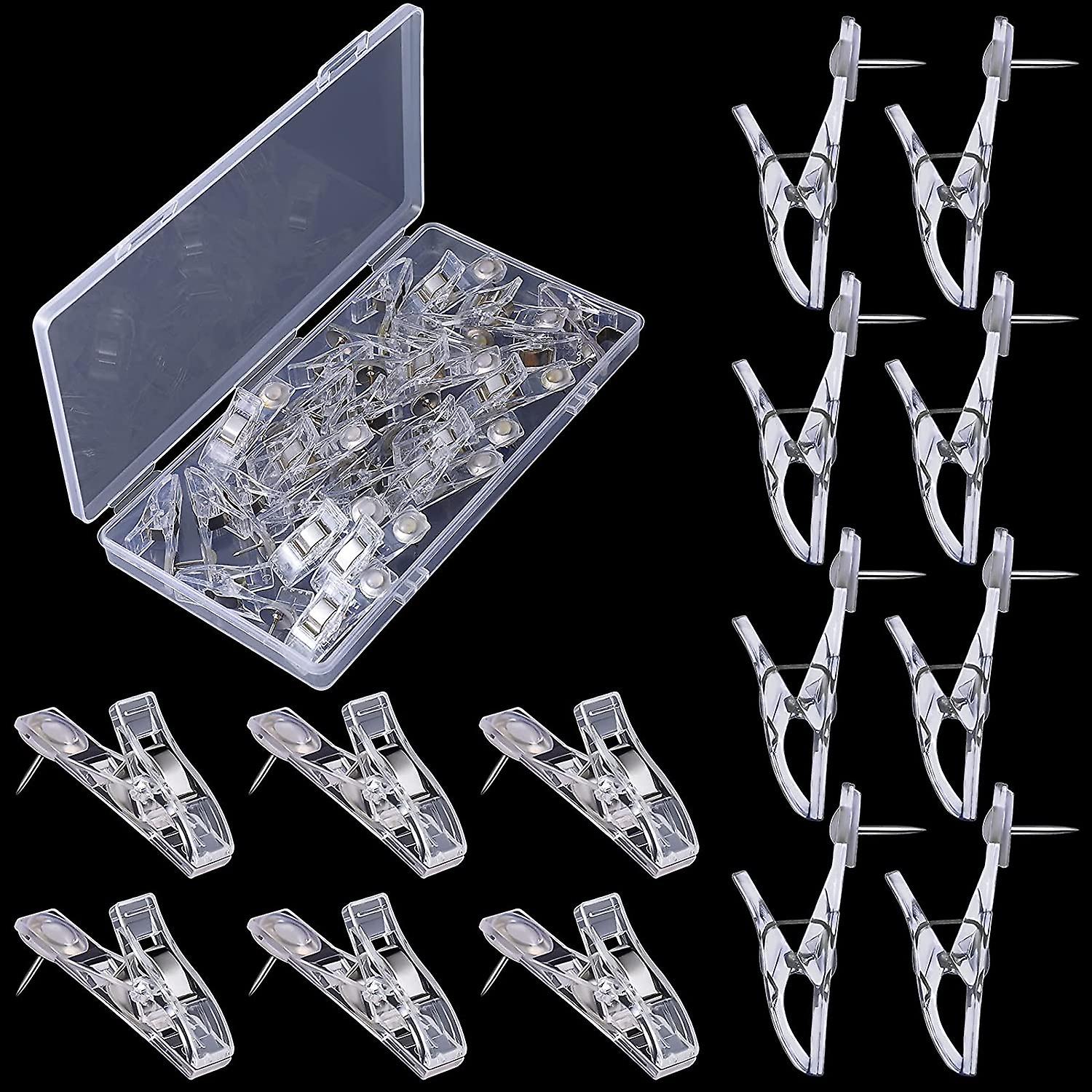 30 κομμάτια Push Pin Clips Πλαστικές καρφίτσες ώθησης για το φελλό Καρφίτσες ώθησης καρφίτσες Καρφιά Μίνι φωτογραφικά κλιπ Διακοσμητικές καρφίτσες αντίχειρα