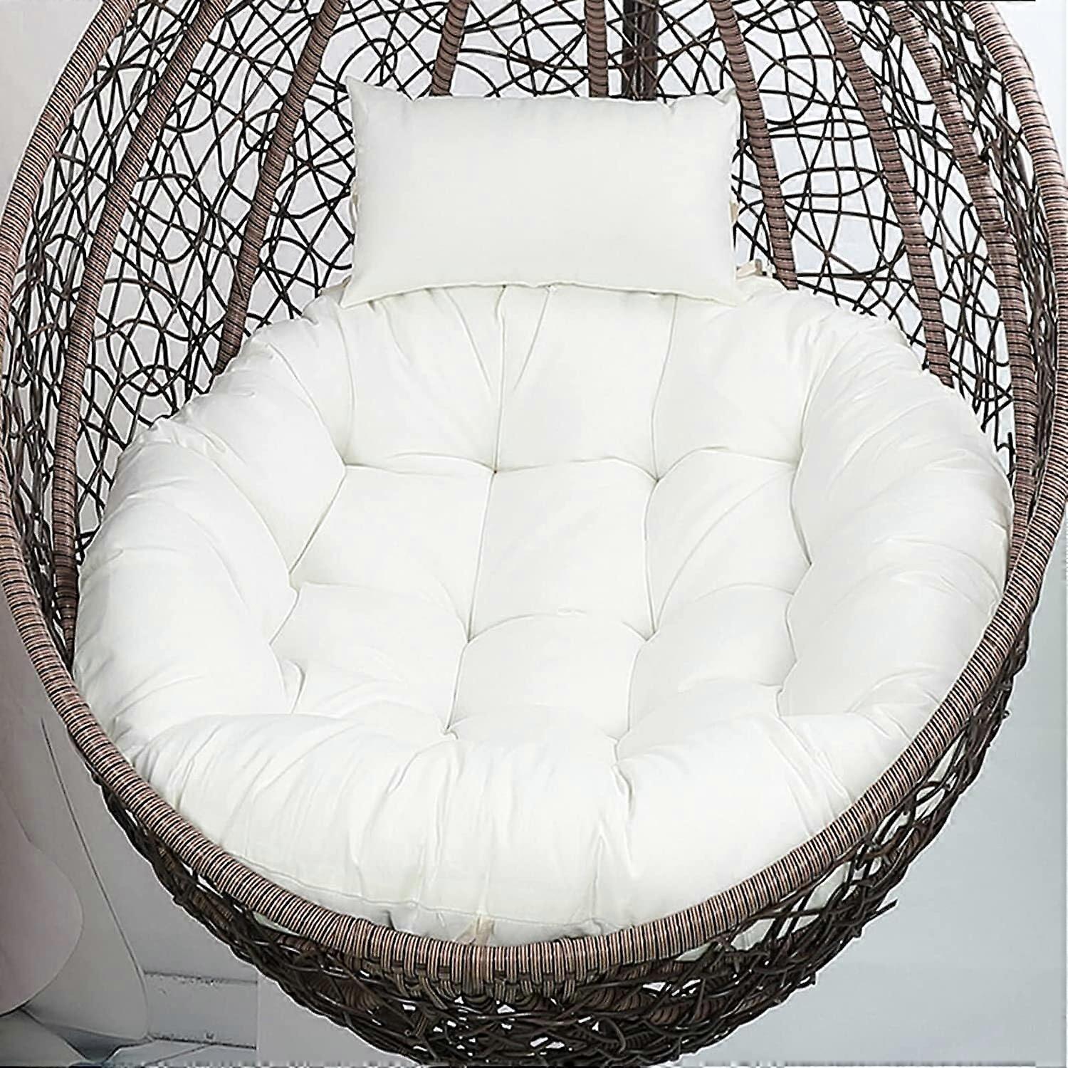 Hanging Egg Chair Cushion Foldable Swing Pad With Headrest, Replacement Cushions For Egg Swing Hammock Chair, Rattan Chair