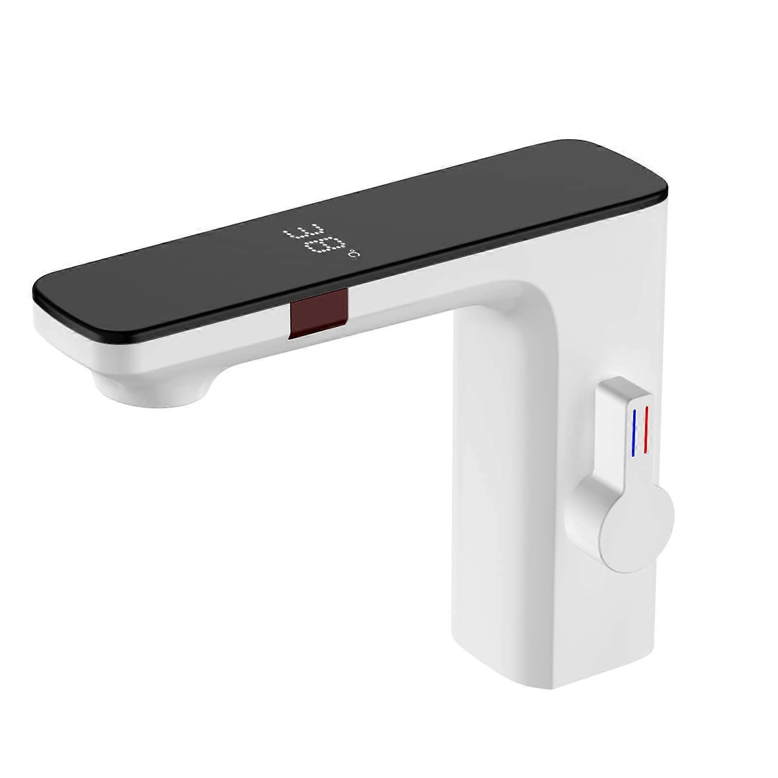 Touchless Basin Tap Infrared Sensor Mixer Tap for Bathroom Sink Gun Grey