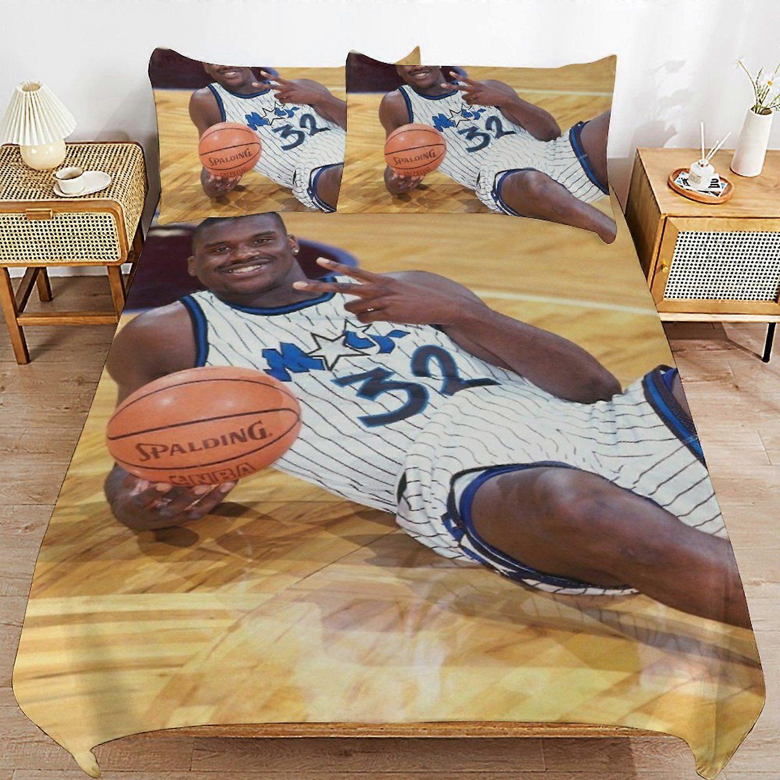 S176 Shaquille O'Neal Long Thread Comfort Soft Zipper Closure Functional Fit Bedding Duvet Cover Sets for Restful Sleep A176