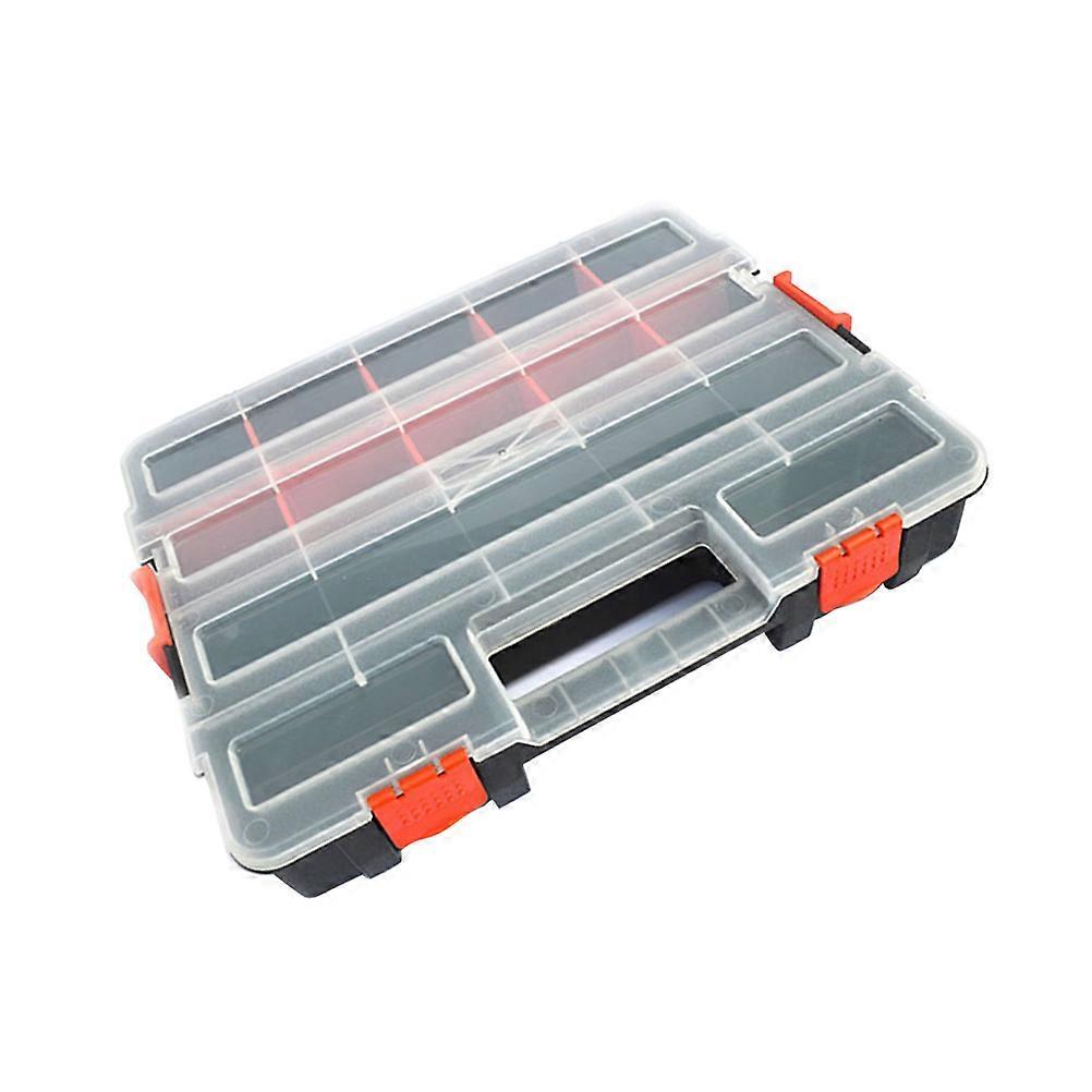 Plastic Storage Box For Electronic Components And Screws Suitable For Construction And Hobby Projects Featuring Dividers 2Pcs