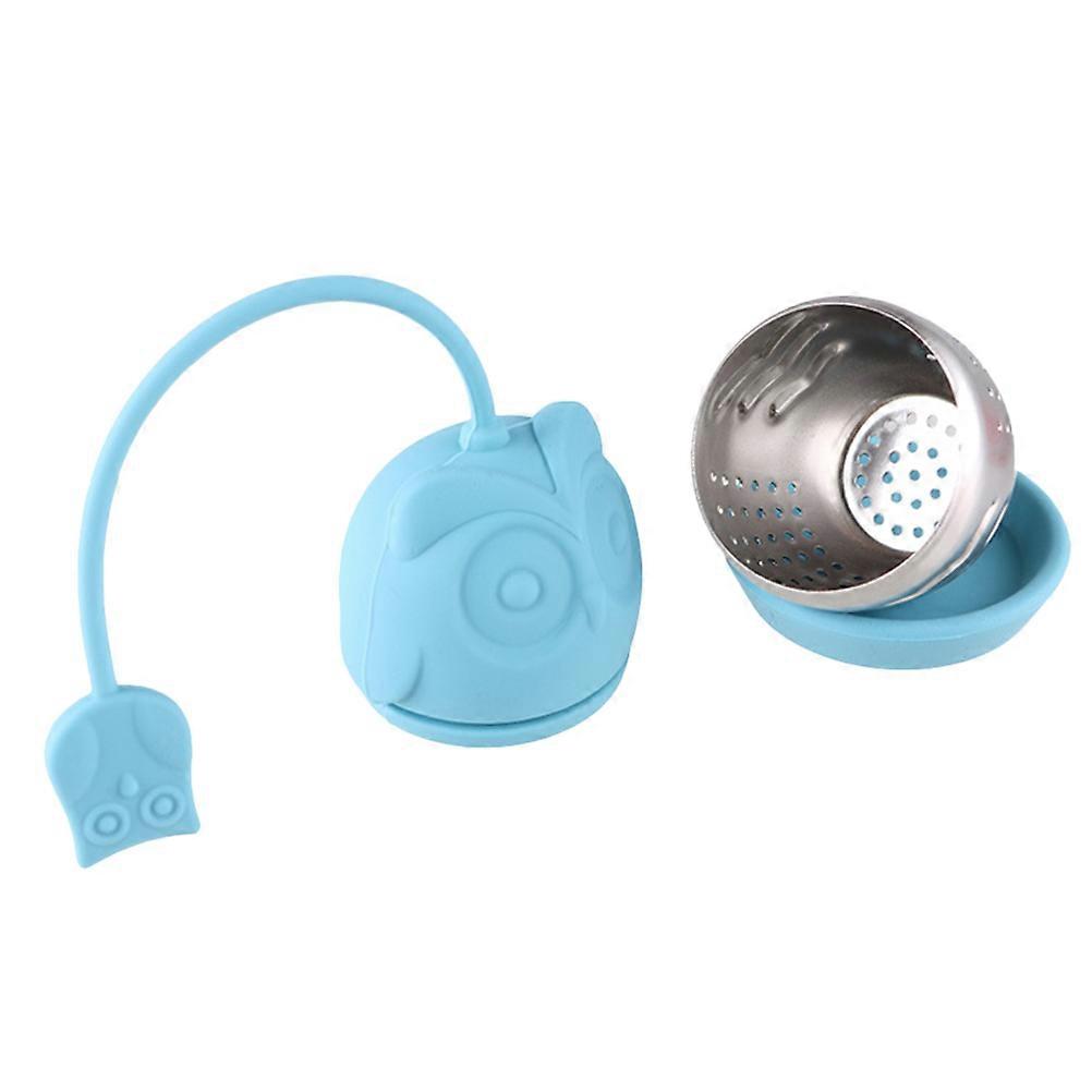 Tea Filter Silicone Tea Straining Tool for Home Use 2Pcs Blue