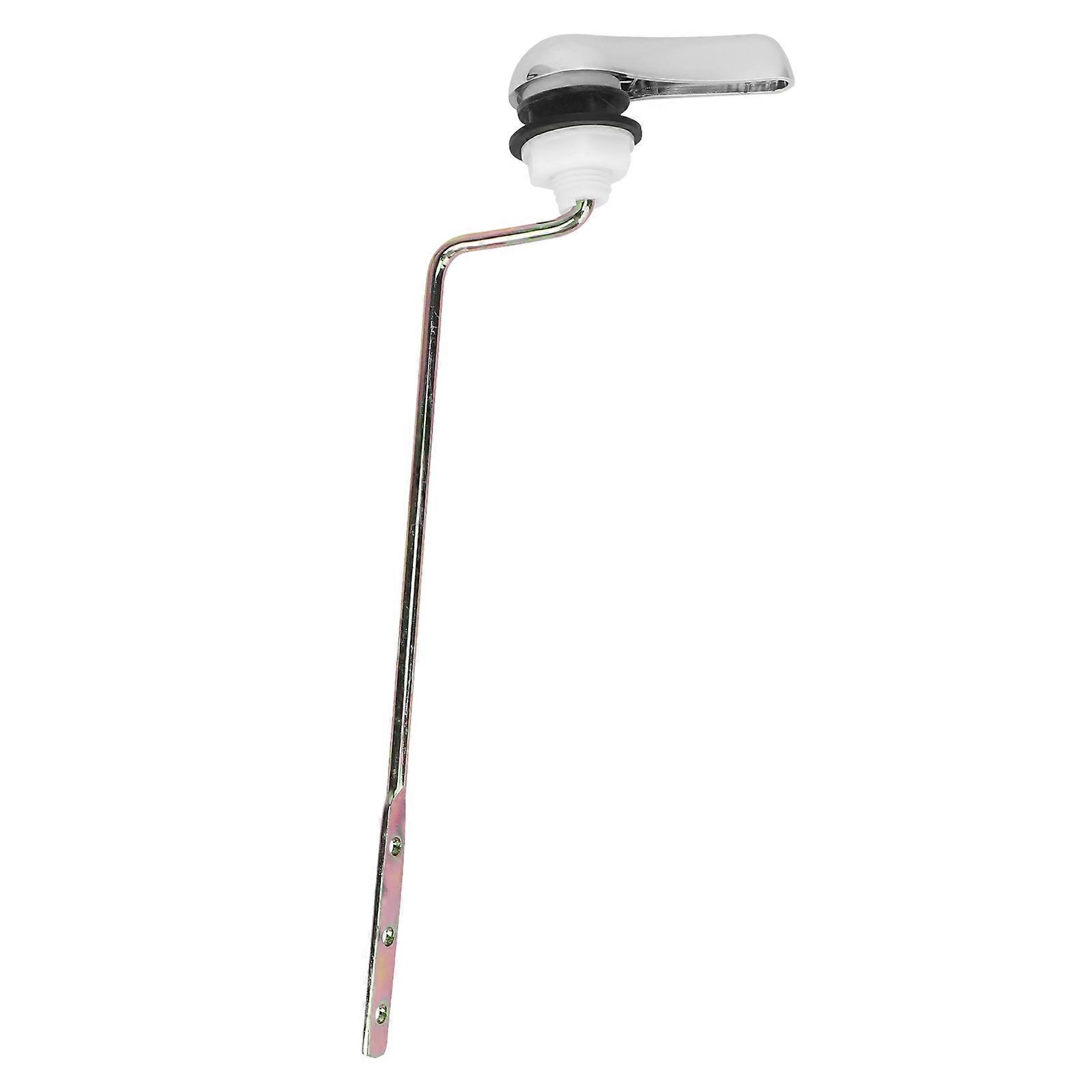 Toilet Flush Handle Toilet Tank Handle Single Push Flushing 3Pcs Silver