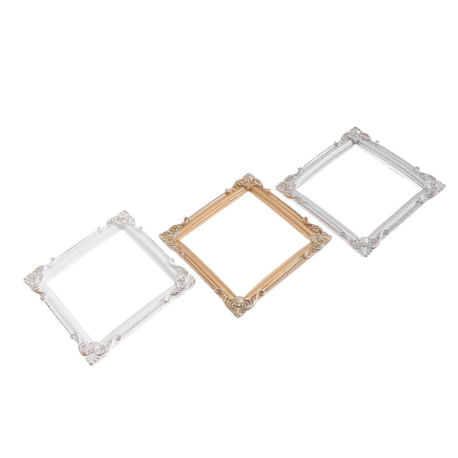 Picture Frames Props Resin for Decor 6Pcs Retro Photo Decoration