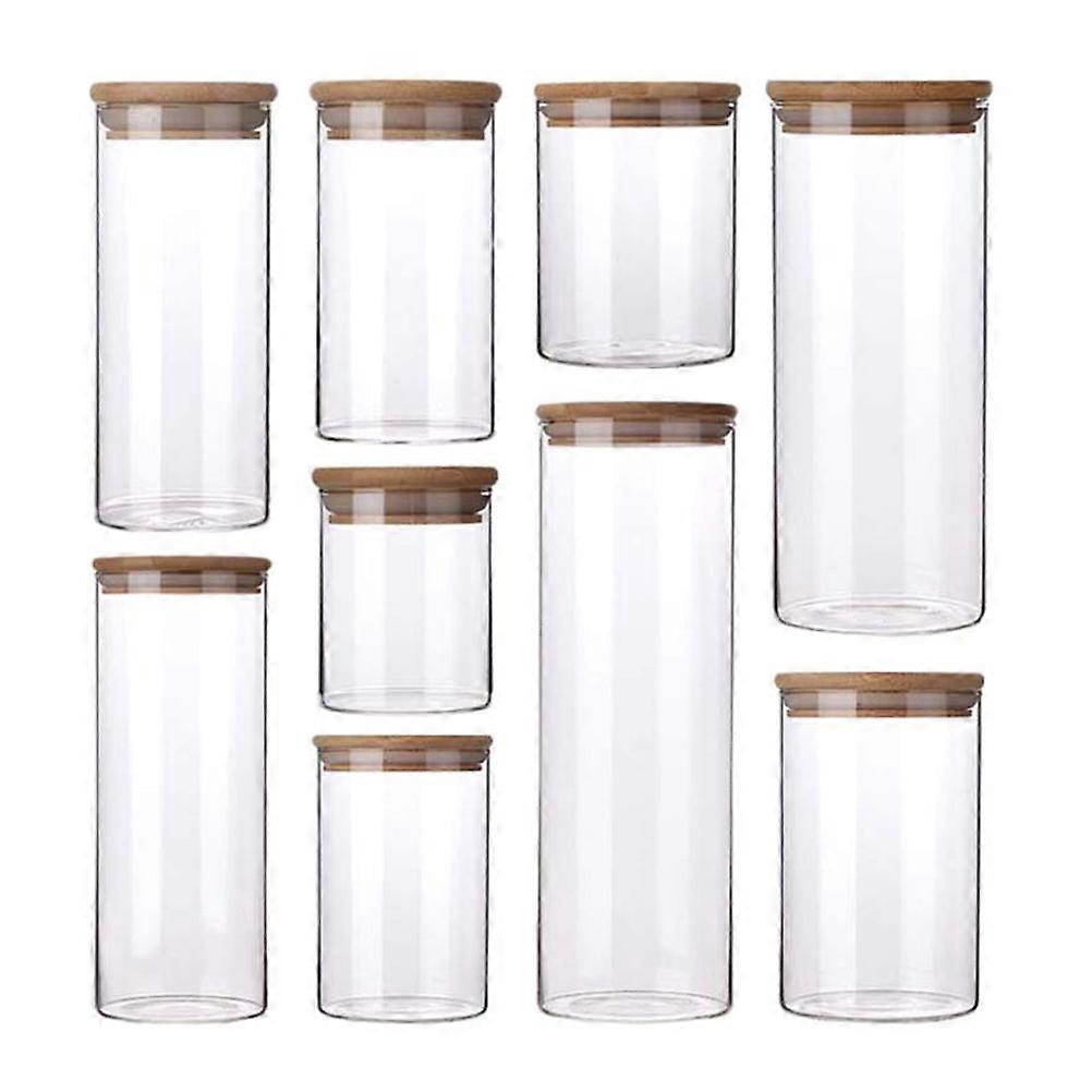 Spice Jars with Lids Transparent Glass Canister for Pantry Storage 10x28cm 2000ml 1Pack