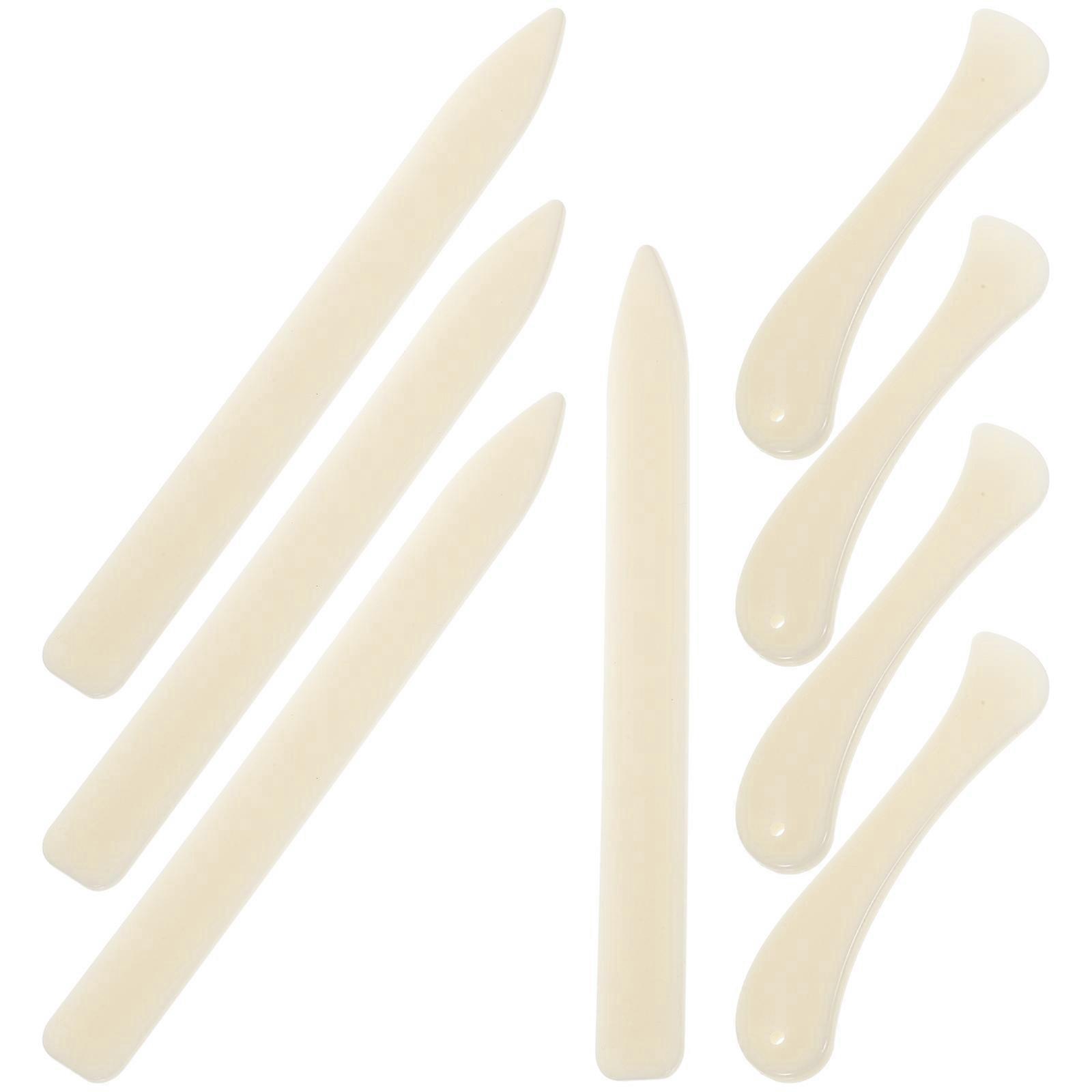 Khaki Paper Creasing Set Long Bone Folder for School Assignments 8Pcs