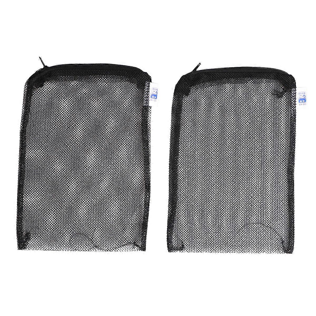Aquarium Mesh Bag Zipper for Fish Tank Filtering 30Pcs Black Fine Hole