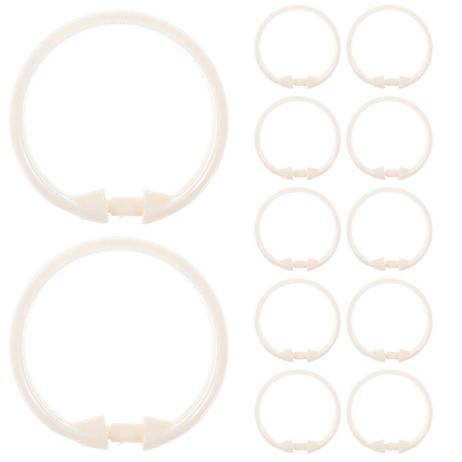 Plastic Shower Curtain Rings Round Shower Ring for Hanging 60Pcs