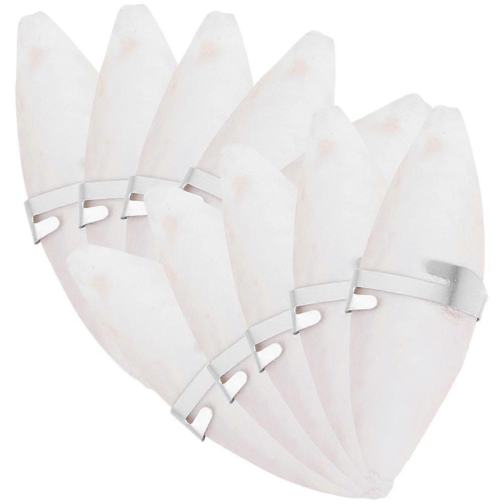 White Cuttlebone Toy for Parrot Chewing 10Pcs Bird Calcium Supplement