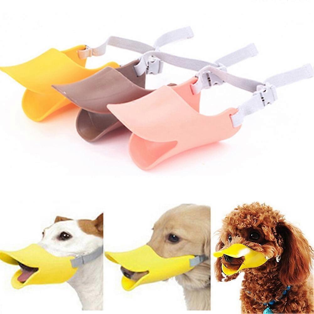 Walbest Dog Muzzle for Small Dogs, Compatible with Corgi Poodle, Soft Silicone Duck Mouth Design to Prevent Barking, Biting, Chewing, Adjustable
