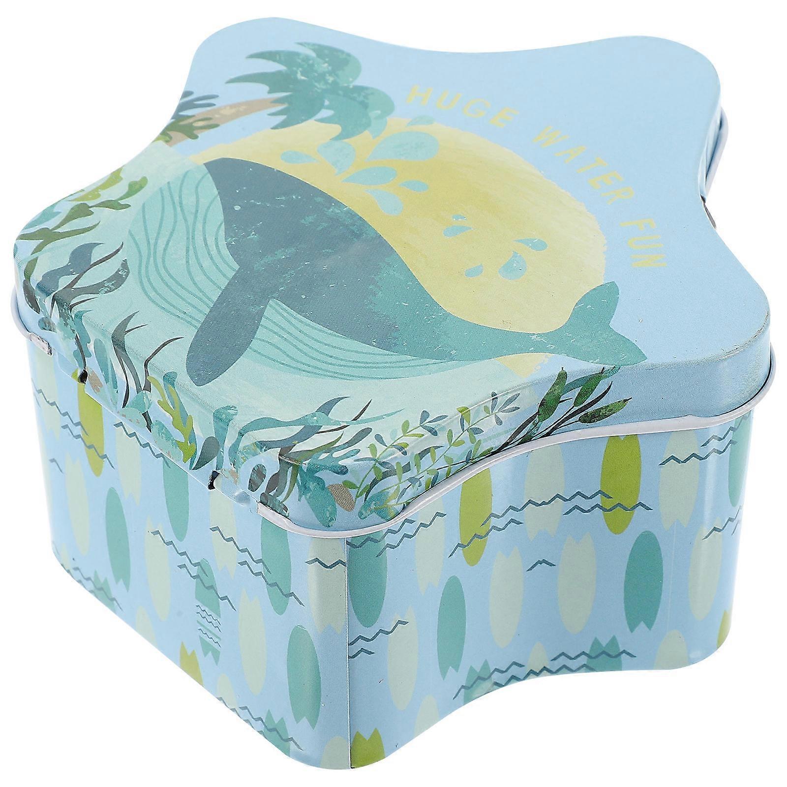 Portable Money Saving Box 4Pcs Square Tinplate Piggy Bank For Kids Decorative Storage 4.72X4.72X2.48in Safe Anti-drop Functionality