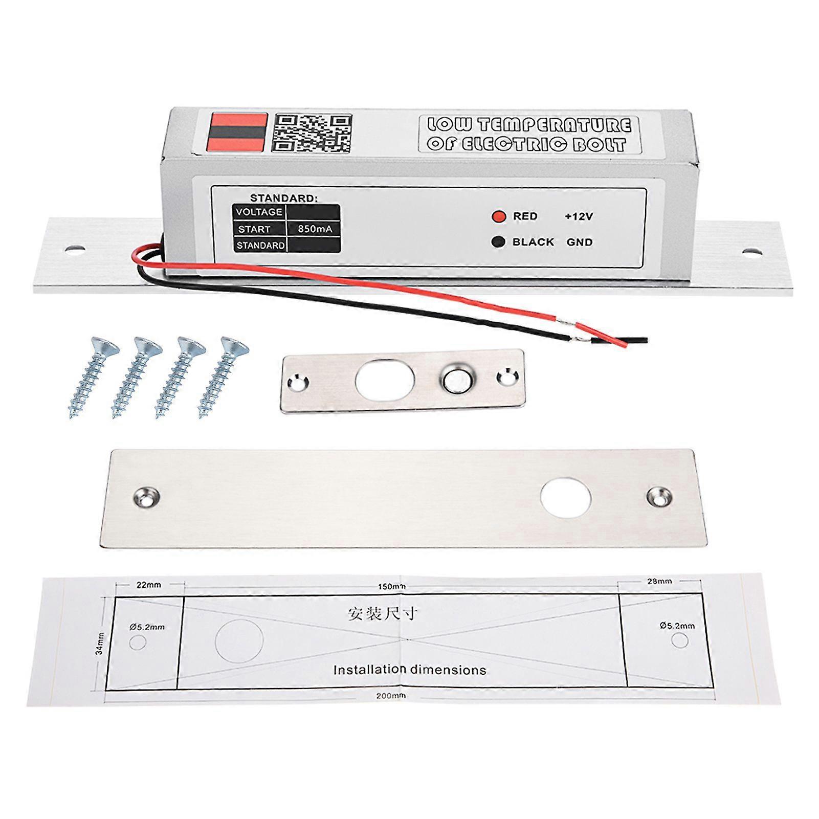 Electric Mortise Deadbolt Lock Low Temperature Bolt Lock NC Mode for Door Access Control