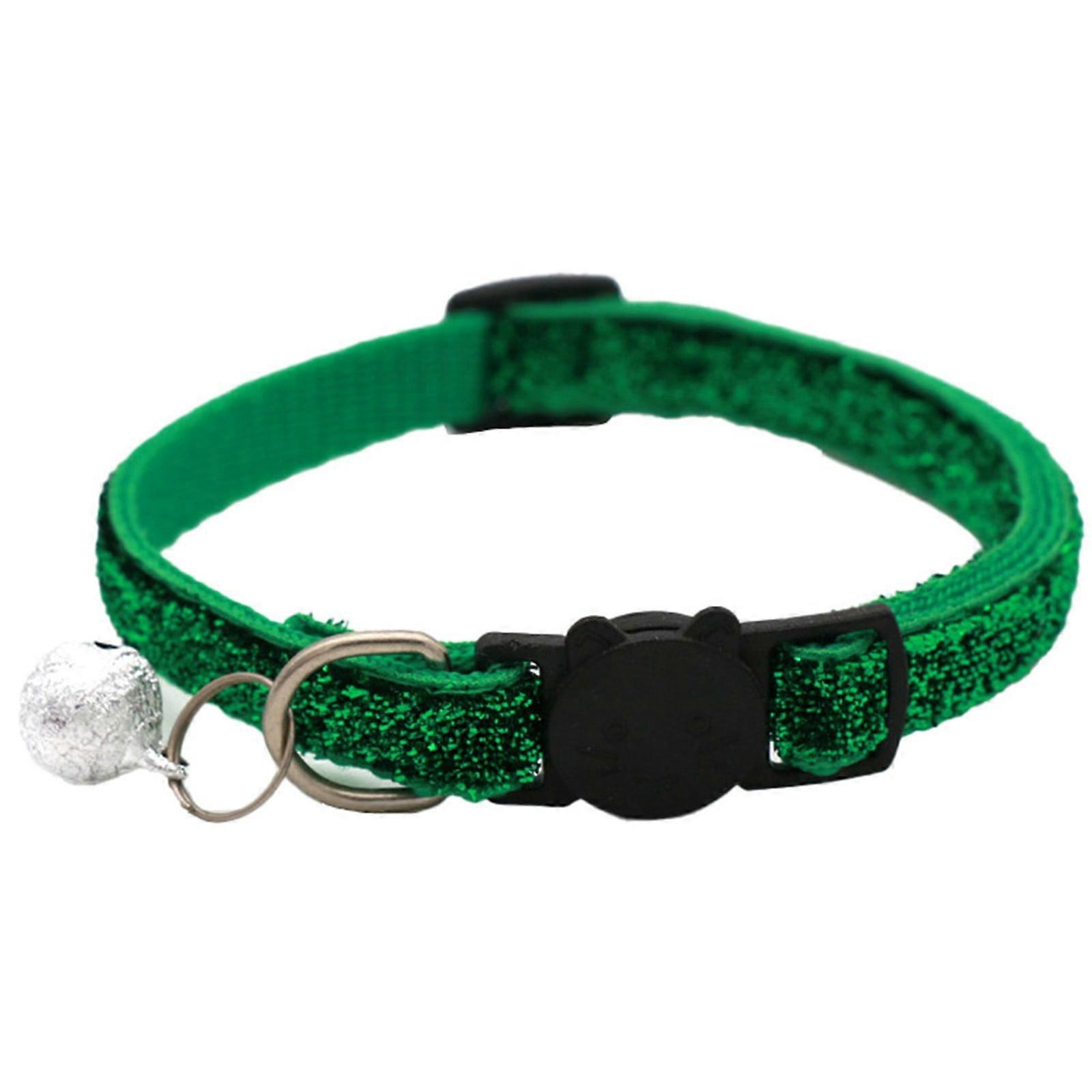 Laxiabr Dog Bandanaspet Collars Cat Collar Breathable Fade Less Pet Supplies Kitty Sequin Collar with Bell for Dog (C A)