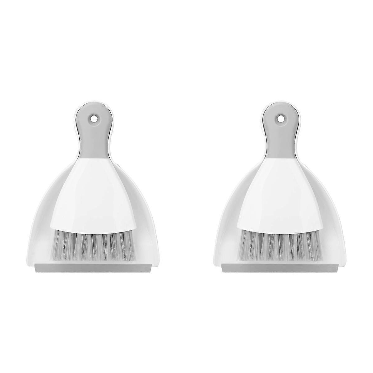 Mini Handheld Dust Pan with Cleaning Brush Combo for Home, Desktop