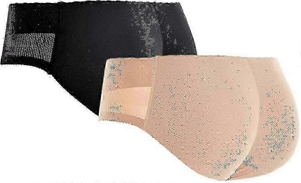 Seamless Shapewear Höschen mit Polsterung für Frauen - 2er-Pack Curved Hip Enhancer Unterwäsche