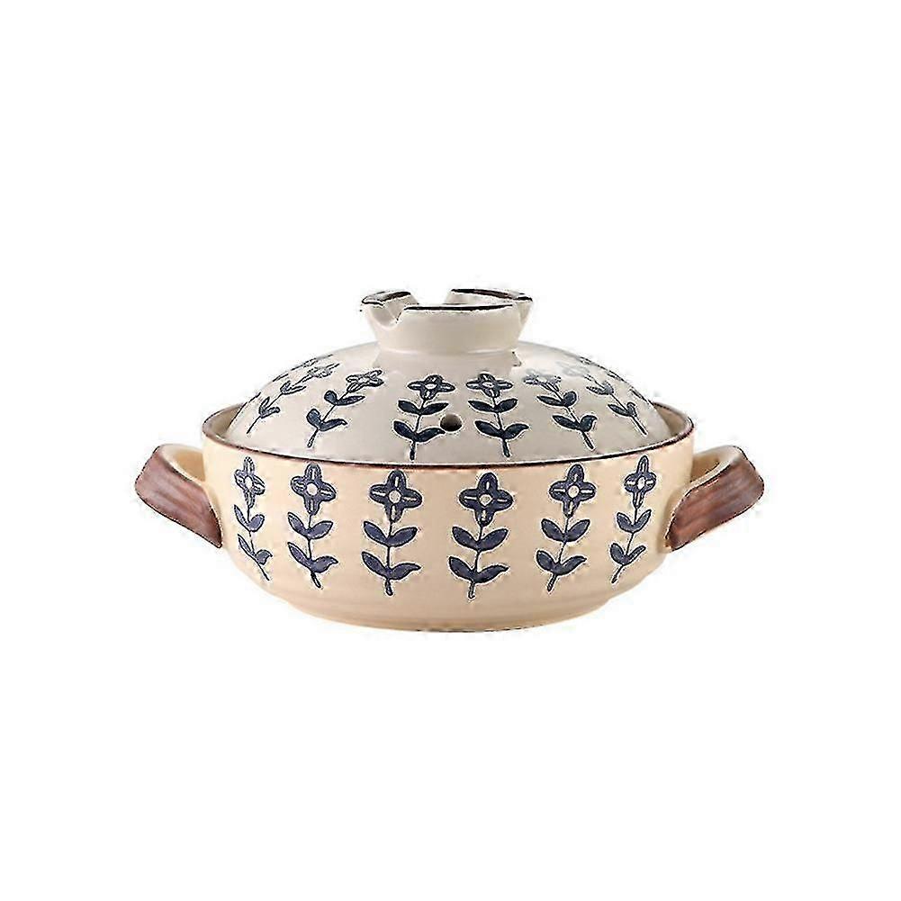 תבשיל פרחים יפני סיר תבשיל סיר מרק סיר קרמיקה ביתי בישול 20 ס"מ טמפרטורה גבוהה res