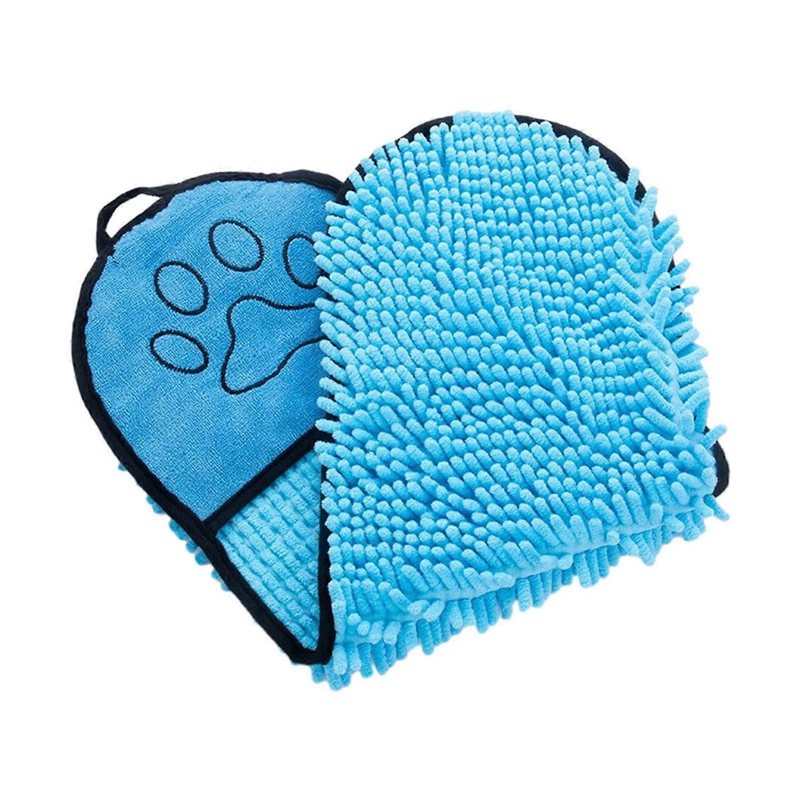 Anuirheih Dog Towels Large, Soft Microfiber, Super Absorbent Quick Dry, Machine Washable, 24.41x9.06Inch, Blue