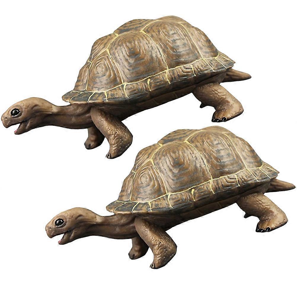 Toy Turtle Land Turtle Model for Decor 4Pcs Realistic Tortoise Figurine