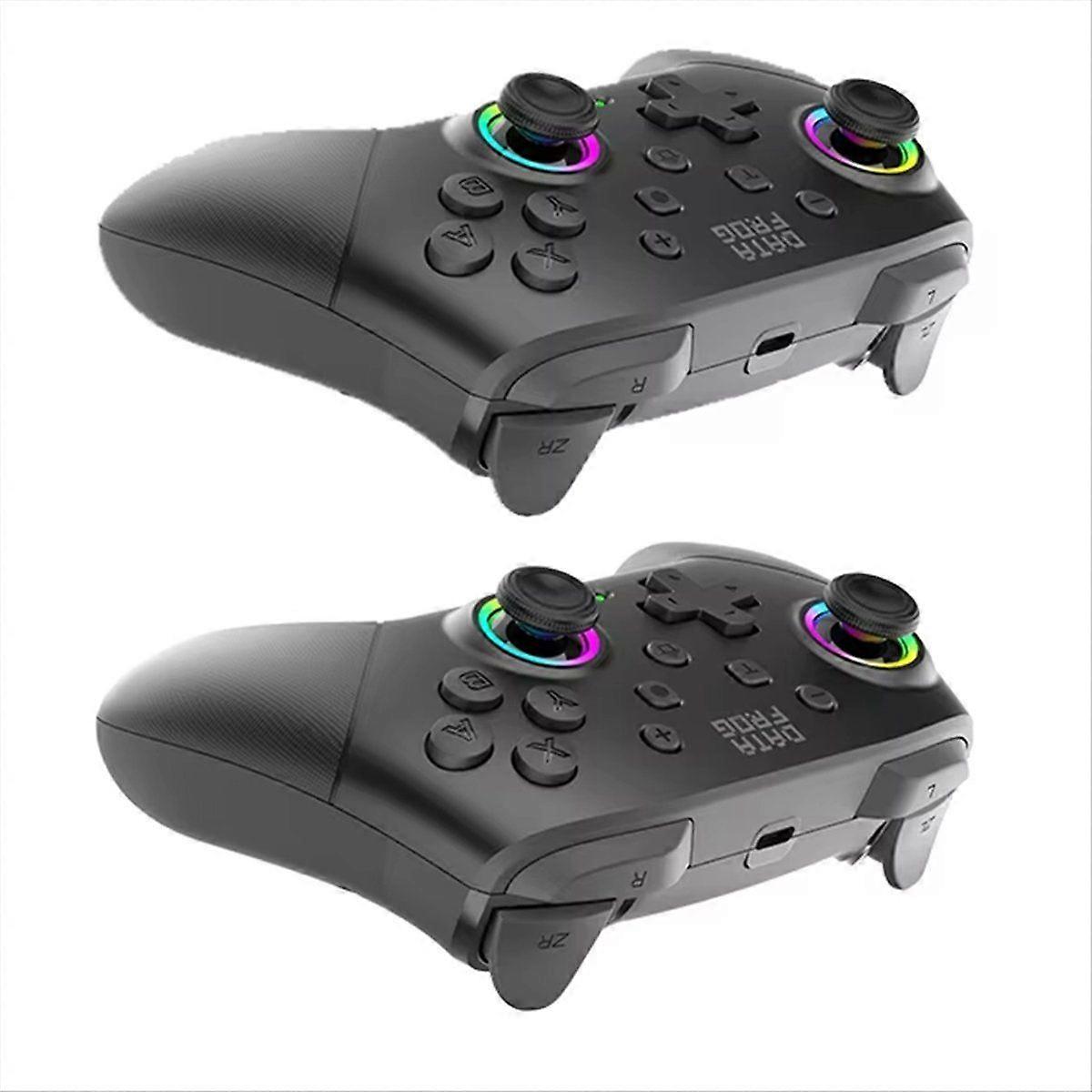 Wireless Controller for Switch 2/Switch/Lite/OLED RGB Lighting Game Controller 6-+Vibration+Turbo