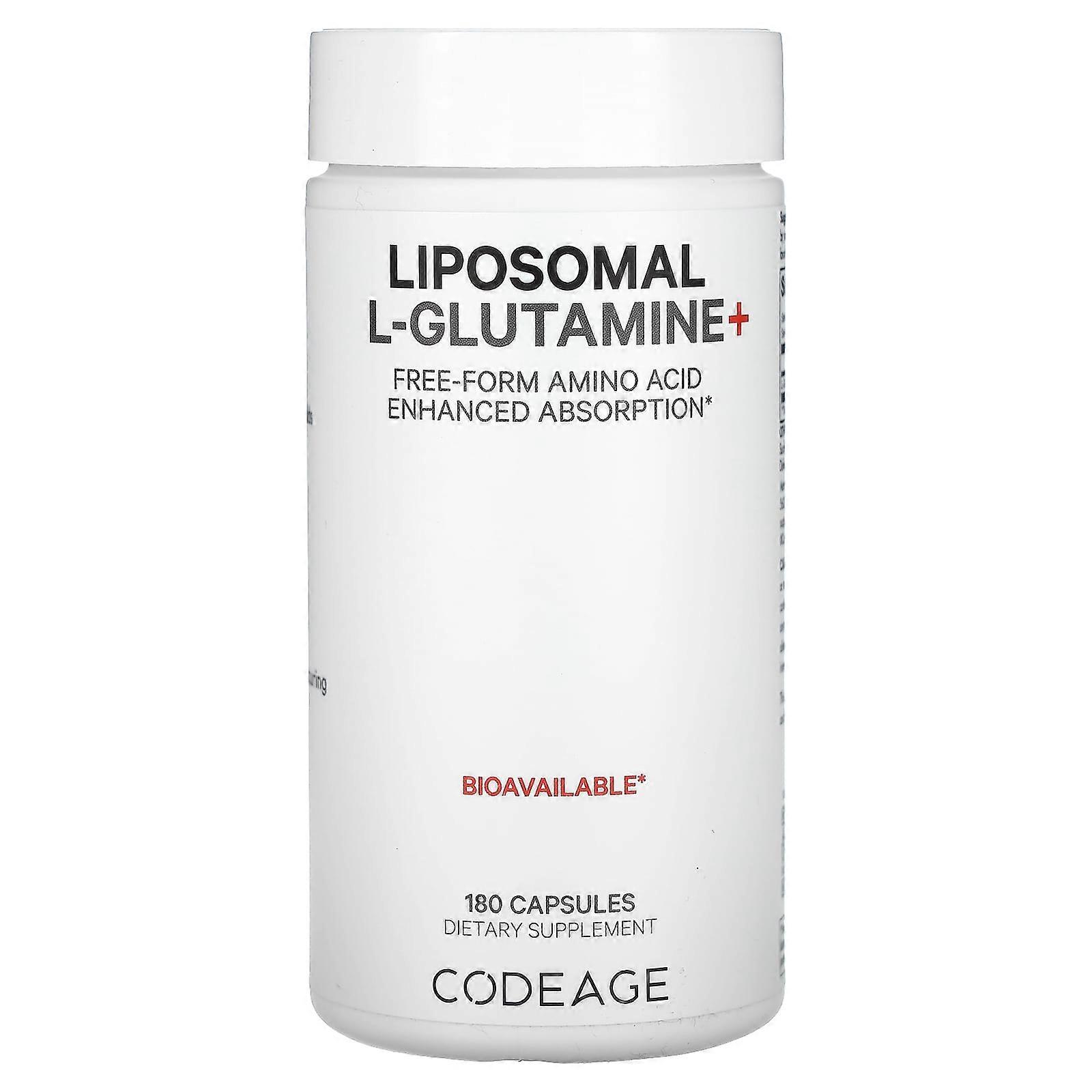 Codeage, Liposomal L-Glutamine+, 180 Capsules