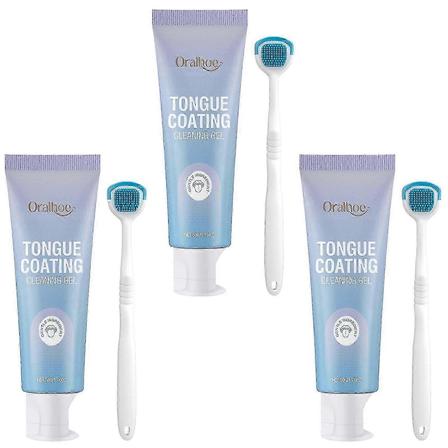 1-3X Tongues Cleaner Gel For Sensitive Teeth Easy to Use Gel formulas for All Ages