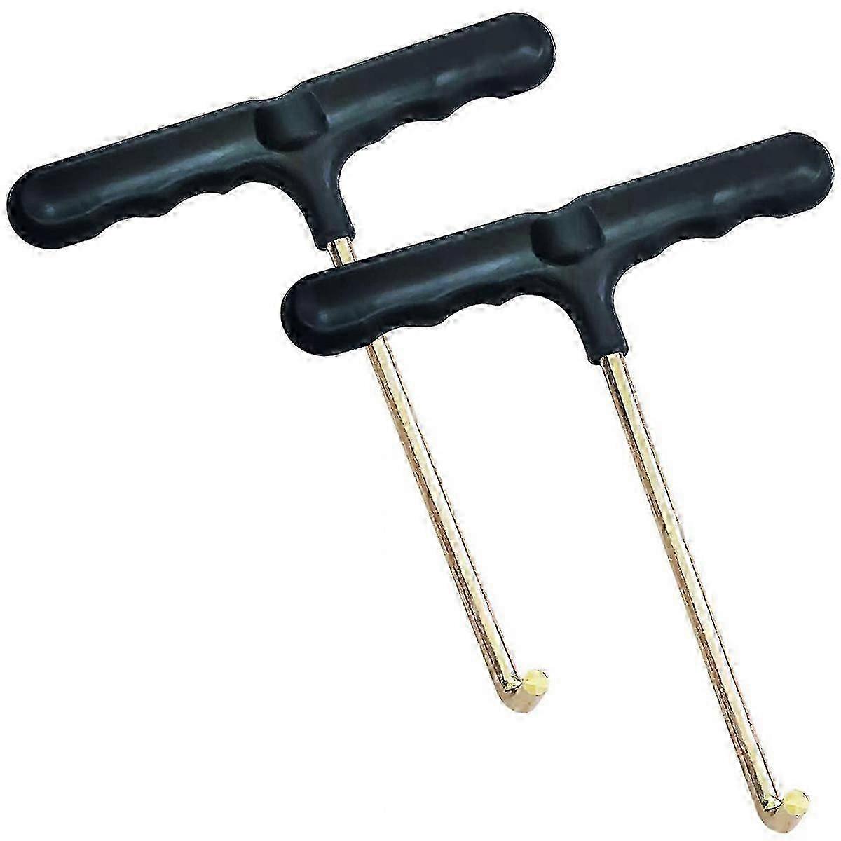 2Pcs Trampoline Spring Pull Tool Kit with T-Hook Design for Safe and Efficient Use
