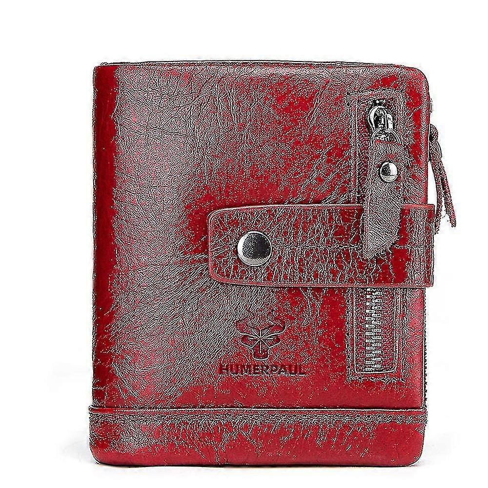 Leather Wallet Zip Buckle Wallet Leather Multifunctional Clutch Wallet With Case