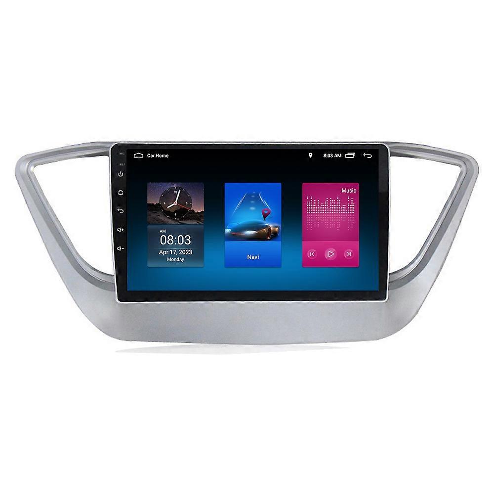 RoverOne Car Stereo Radio Bluetooth CarPlay Android Auto GPS Sat Nav Touch Screen for Hyundai Solaris 2 Verna 2016 - 2020